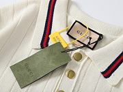 Gucci web stripe knitted polo shirt - 4