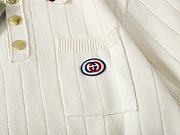 Gucci web stripe knitted polo shirt - 5