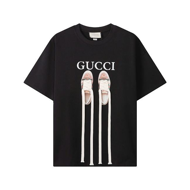 Gucci Shoelaces Shirt Black - 1