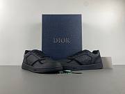 B27 Low Top Sneaker Black Grained Calfskin and Black Dior Gravity Leather - 3