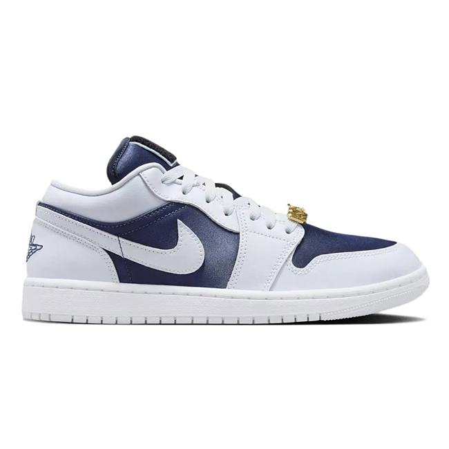 Air Jordan 1 Low SE Football Grey White Gym Red Midnight Navy (Women's) FZ8778-044 - 1