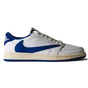 Air Jordan 1 Retro Low OG SP Fragment x Travis Scott Sail Military Blue DM7866-104 - 1
