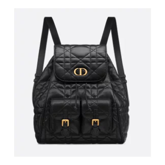 Medium Dior Caro Backpack Black Macrocannage Lambskin 23 x 26.7 x 12.5 cm  - 1