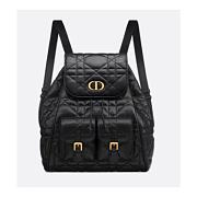 Medium Dior Caro Backpack Black Macrocannage Lambskin 23 x 26.7 x 12.5 cm  - 1