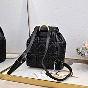 Medium Dior Caro Backpack Black Macrocannage Lambskin 23 x 26.7 x 12.5 cm  - 6