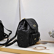 Medium Dior Caro Backpack Black Macrocannage Lambskin 23 x 26.7 x 12.5 cm  - 5