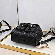 Medium Dior Caro Backpack Black Macrocannage Lambskin 23 x 26.7 x 12.5 cm  - 4