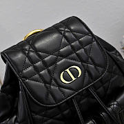 Medium Dior Caro Backpack Black Macrocannage Lambskin 23 x 26.7 x 12.5 cm  - 3