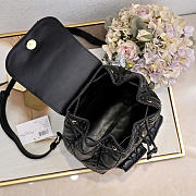 Medium Dior Caro Backpack Black Macrocannage Lambskin 23 x 26.7 x 12.5 cm  - 2