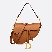 Dior Saddle Bag with Strap Golden Saddle Grained Calfskin 25.5 x 20 x 6.5 cm - 1
