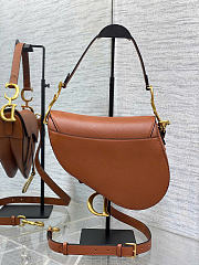 Dior Saddle Bag with Strap Golden Saddle Grained Calfskin 25.5 x 20 x 6.5 cm - 4
