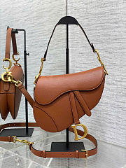 Dior Saddle Bag with Strap Golden Saddle Grained Calfskin 25.5 x 20 x 6.5 cm - 5