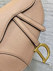 Dior Saddle Bag with Strap Warm Taupe Grained Calfskin 25.5 x 20 x 6.5 cm - 2