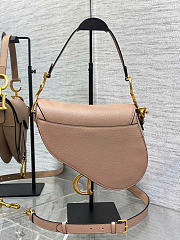 Dior Saddle Bag with Strap Warm Taupe Grained Calfskin 25.5 x 20 x 6.5 cm - 6