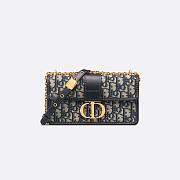 Dior 30 Montaigne East-West Bag with Chain - Blue Dior Oblique Jacquard 21 x 12 x 6 cm - 1