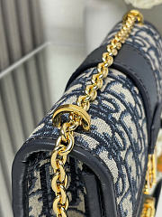Dior 30 Montaigne East-West Bag with Chain - Blue Dior Oblique Jacquard 21 x 12 x 6 cm - 6