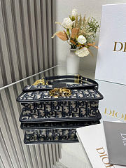 Dior 30 Montaigne East-West Bag with Chain - Blue Dior Oblique Jacquard 21 x 12 x 6 cm - 5
