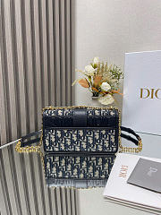 Dior 30 Montaigne East-West Bag with Chain - Blue Dior Oblique Jacquard 21 x 12 x 6 cm - 3
