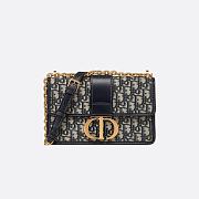 Dior 30 Montaigne Chain Bag - Blue Dior Oblique Jacquard 25 x 16.5 x 8 cm - 1