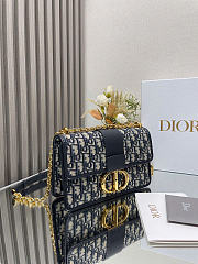 Dior 30 Montaigne Chain Bag - Blue Dior Oblique Jacquard 25 x 16.5 x 8 cm - 6