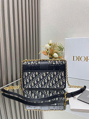 Dior 30 Montaigne Chain Bag - Blue Dior Oblique Jacquard 25 x 16.5 x 8 cm - 3