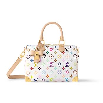 Louis Vuitton x Takashi Murakami Speedy Bandouliere 25 White Multicolored 19 x 15 x 25 cm