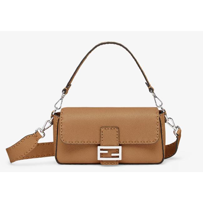 Fendi Baguette Cappuccino-coloured Selleria bag with 612 hand-sewn stitches 27cm - 1