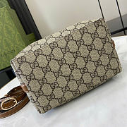 GG Emblem mini bucket - Beige and dark brown 19 x 18 x 11cm - 6