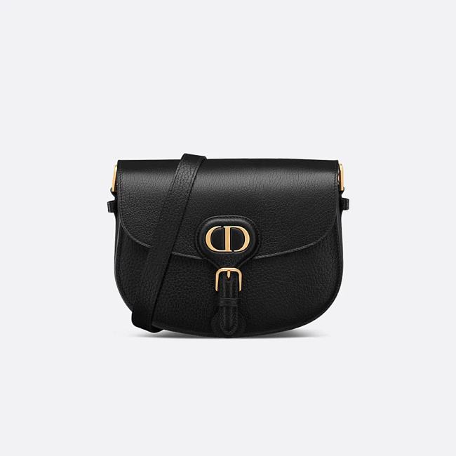 Medium Dior Bobby Bag Black Grained Calfskin 22 x 17 x 6 cm - 1