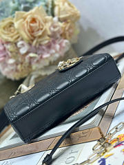 Dioramour Small Lady D-Joy Bag Black Cannage Lambskin 22 x 11.5 x 6 cm - 4