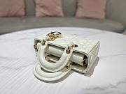 Dioramour Small Lady D-Joy Bag Latte Cannage Lambskin 22 x 11.5 x 6 cm - 2