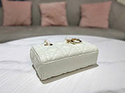 Dioramour Small Lady D-Joy Bag Latte Cannage Lambskin 22 x 11.5 x 6 cm - 3