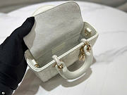 Dioramour Small Lady D-Joy Bag Latte Cannage Lambskin 22 x 11.5 x 6 cm - 4