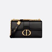 Dior 30 Montaigne East-West Bag with Chain Black Calfskin 21 x 12 x 6 cm - 1
