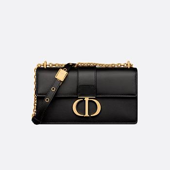 Dior 30 Montaigne East-West Bag with Chain Black Calfskin 21 x 12 x 6 cm