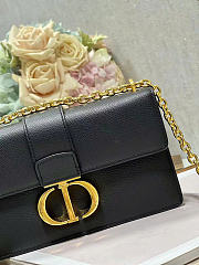 Dior 30 Montaigne East-West Bag with Chain Black Calfskin 21 x 12 x 6 cm - 2
