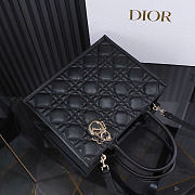 Medium Dior Book Tote Black Macrocannage Calfskin 36.5 x 28 x 16.5 cm - 3