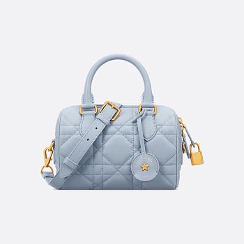 Dior Groove 20 Bag Pale Blue Macrocannage Calfskin 20.5 x 13.5 x 12 cm