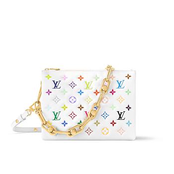 Louis Vuitton x Takashi Murakami Coussin PM White Multicolored 20 x 12 x 26 cm