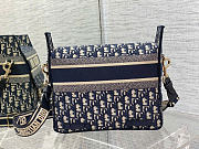 Medium Diorcamp Bag - Blue Dior Oblique Embroidery 29 x 22 x 12 cm - 4