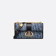 Dior 30 Montaigne East-West Bag with Chain - Blue Denim Dior Oblique Jacquard 21 x 12 x 6 cm - 1
