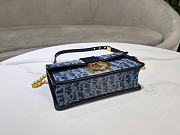 Dior 30 Montaigne East-West Bag with Chain - Blue Denim Dior Oblique Jacquard 21 x 12 x 6 cm - 6