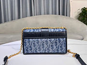 Dior 30 Montaigne East-West Bag with Chain - Blue Denim Dior Oblique Jacquard 21 x 12 x 6 cm - 5