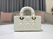 Medium Lady D-Joy Bag Latte Cannage Lambskin 26 x 13.5 x 5 cm - 5