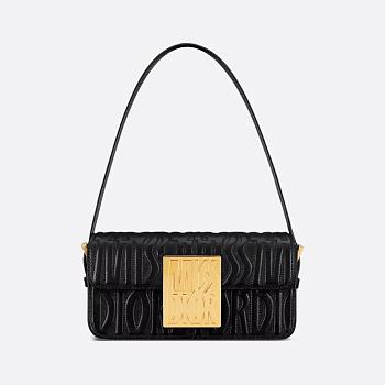 Miss Dior Flap Bag Black Quilted Miss Dior Allover Calfskin 22 x 11 x 6 cm