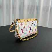Louis Vuitton x Takashi Murakami Pochette Accessoires White Multicolored 13 x 4 x 22 cm - 6