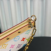 Louis Vuitton x Takashi Murakami Pochette Accessoires White Multicolored 13 x 4 x 22 cm - 3