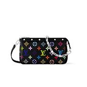 Louis Vuitton x Takashi Murakami Pochette Accessoires Black Multicolored 13 x 4 x 22 cm - 1