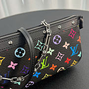 Louis Vuitton x Takashi Murakami Pochette Accessoires Black Multicolored 13 x 4 x 22 cm - 3