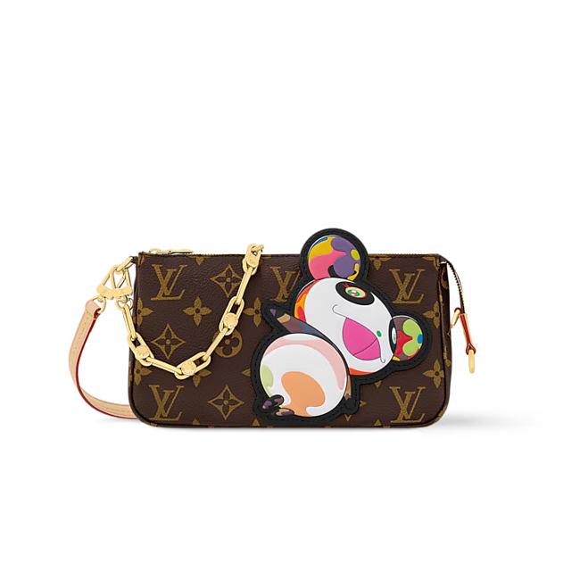 Louis Vuitton x Takashi Murakami Panda Pochette Accessories Monogram 13 x 4 x 22 cm - 1